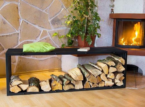Brennholzregal Bench D-Stil 150 cm Holzregal 10104
