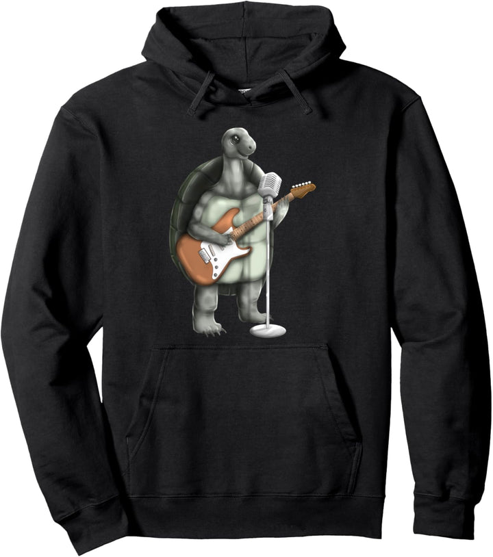 Turtle Singing Guitar Player Musician Music Guitarist Pullover Hoodie