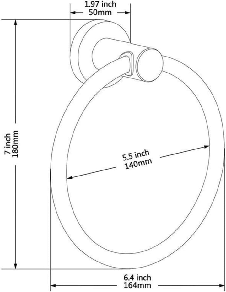 Halbrunder Handtuchring – moderner Handtuchhalter für die Wandmontage im Badezimmer – Konstruktion a