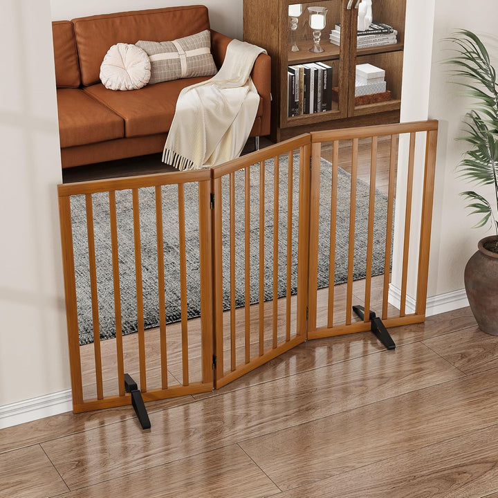 Freistehendes Hundegitter, Faltbares Hundebarriere für Tür,Treppen,Flur,Küche &amp; Schlafzimmer, Freist