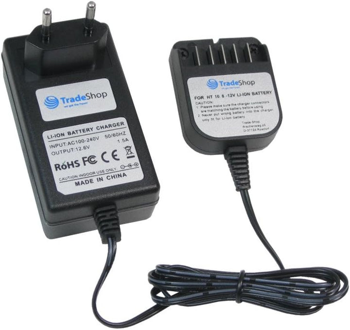 Trade-Shop 10,8V 12V Li-Ion Akku Ladegerät Ladestation ersetzt Hitachi UC10SL UC10SFL für 329369 329