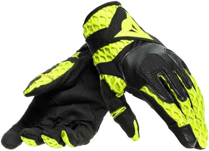 Dainese Unisex 1815944_620_xxl Motorradhandschuhe Sommer Textil, Schwarz/Fluo-Gelb, XXL EU