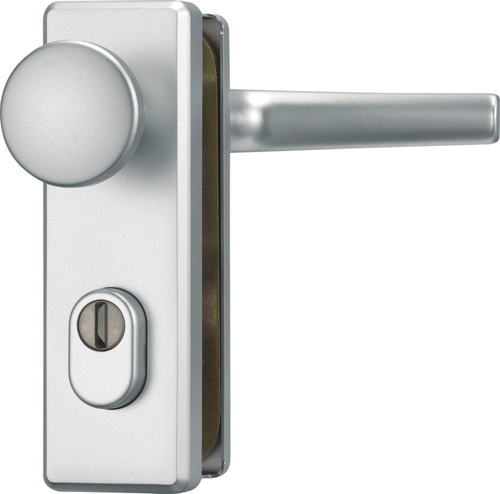 ABUS Tür-Schutzbeschlag KKZS700 F1 aluminium mit Zylinderschutz 20355 Wechselgarnitur F1 Aluminium,