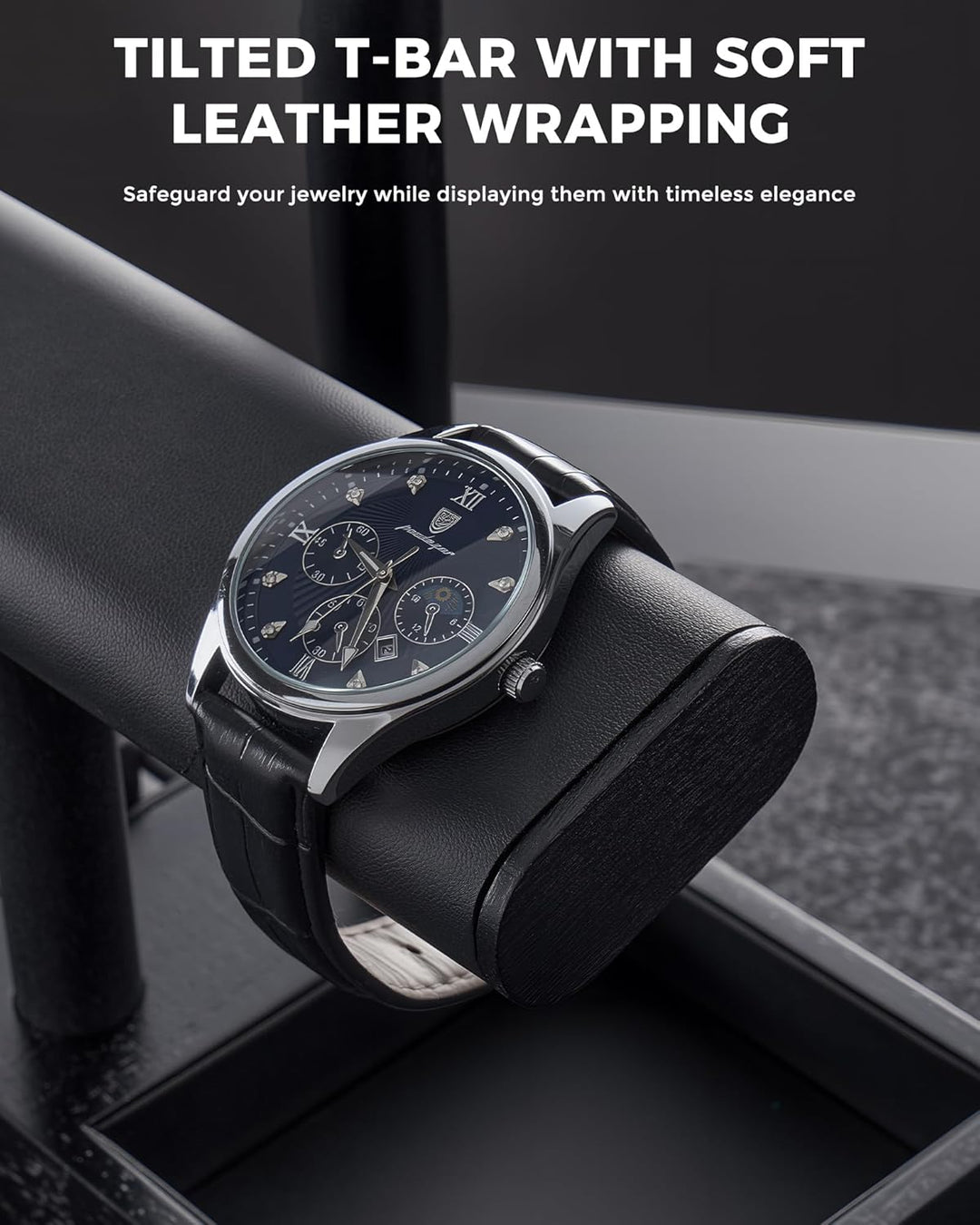 ProCase T-Form Uhrenhalter Armbandhalter für Männer, Armbandständer Uhrenständer Aufbewahrung Halske
