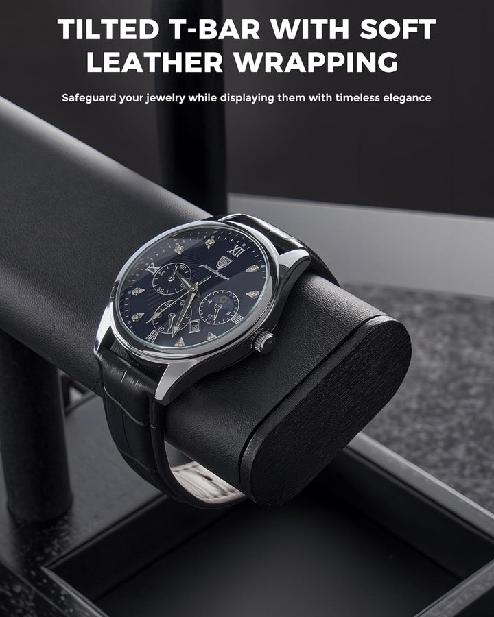 ProCase T-Form Uhrenhalter Armbandhalter für Männer, Armbandständer Uhrenständer Aufbewahrung Halske