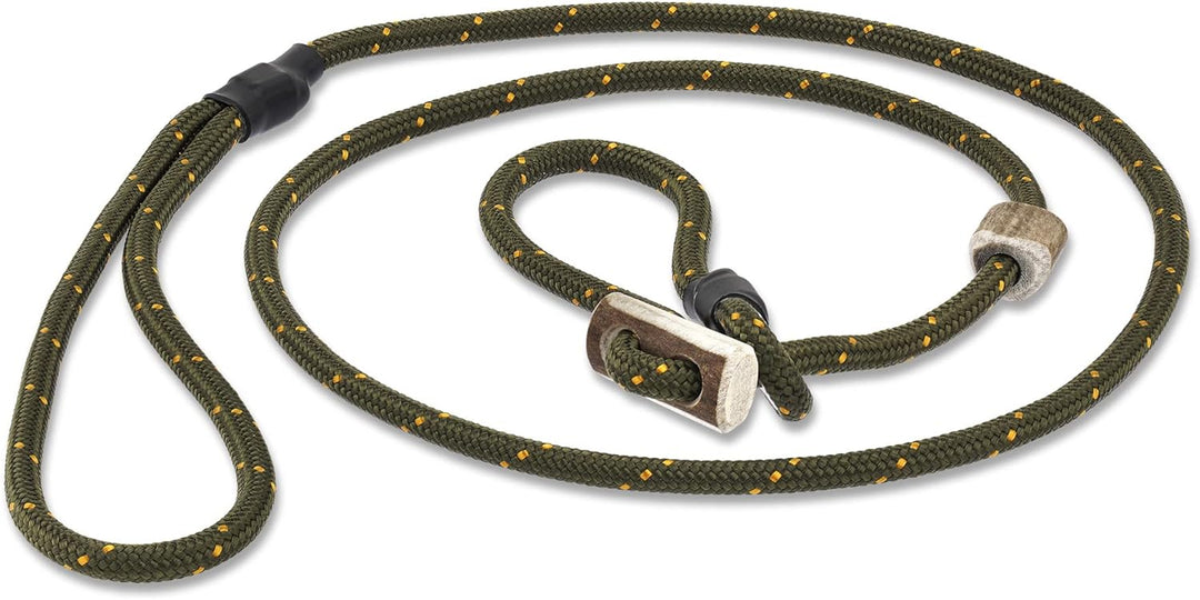 Hundeleine mit Halsband 6mm | Moxonleine Retrieverleine Agilityleine | Mit Zugbegrenzung, Zugstopp a