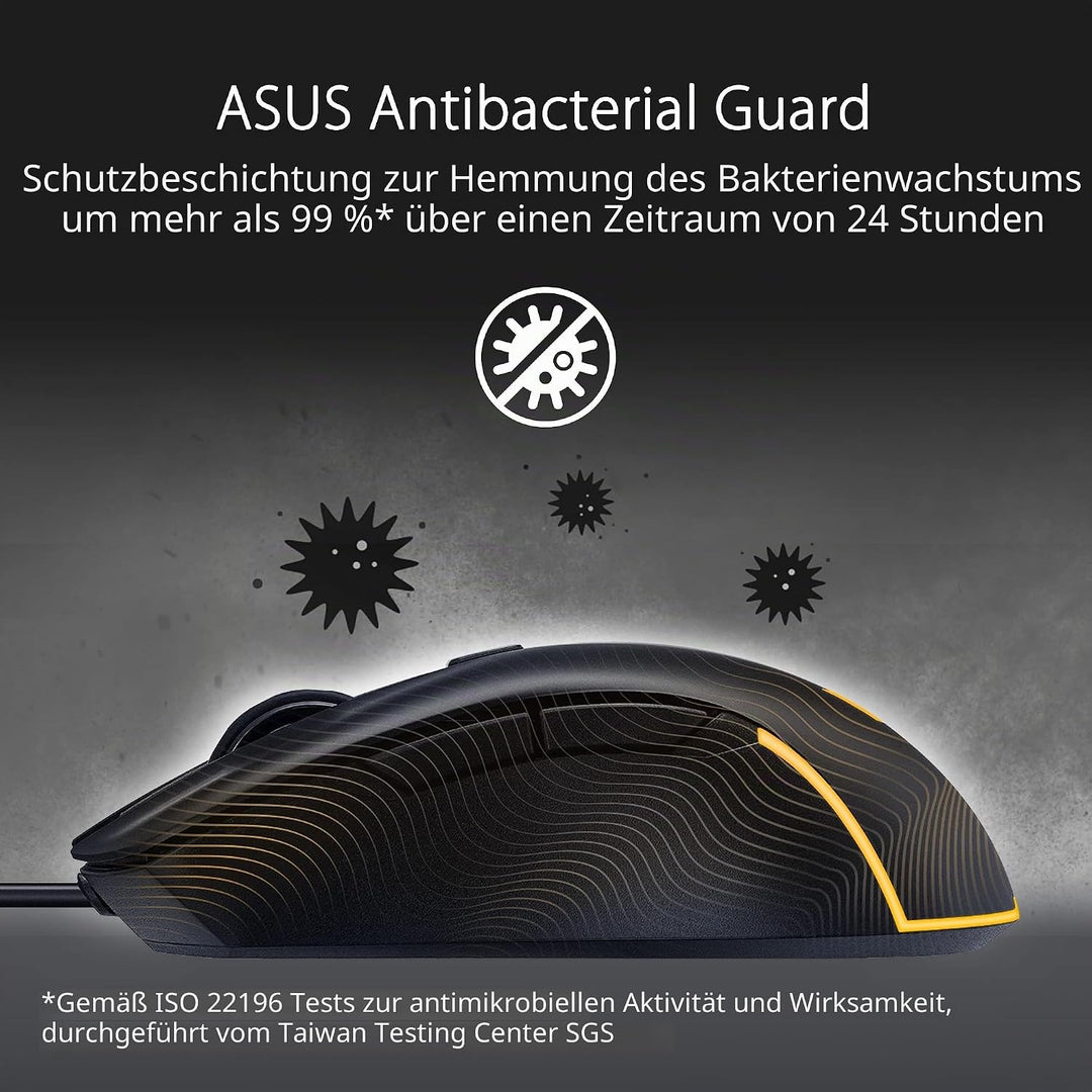 ASUS TUF Gaming M3 GEN II – kabelgebundene Gaming-Maus, Ultraleicht, 59 g, Sensor 8000 DPI, langlebi