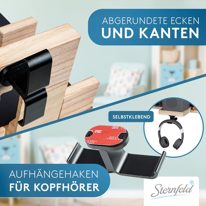 STERNFELD Magnetisches Tonie Regal für Toniebox & Tonies Hörfiguren - Vormontiertes Toniebox Regal [
