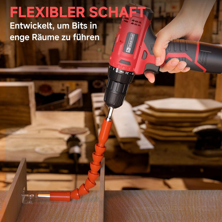 Akkuschrauber Klein, Akku Bohrmaschine 12V, FADAKWALT Mini Akkuschrauber mit 50-tlg Zubehör, 21+1 Dr