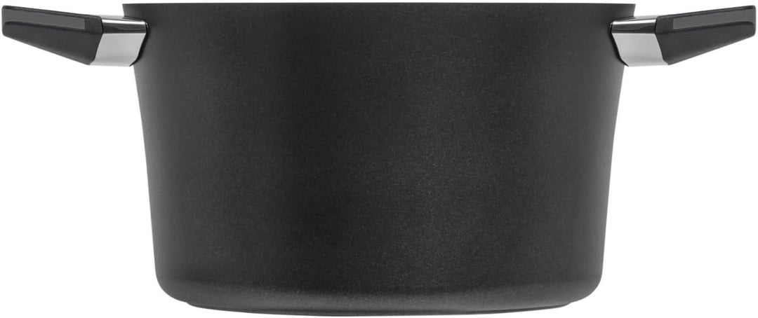 Guss-Kochtopf 2.5l/4.0l Volumen, 20/24cm, fettfrei (Anthrazit, 24cm Induktion) 24cm Induktion Anthra