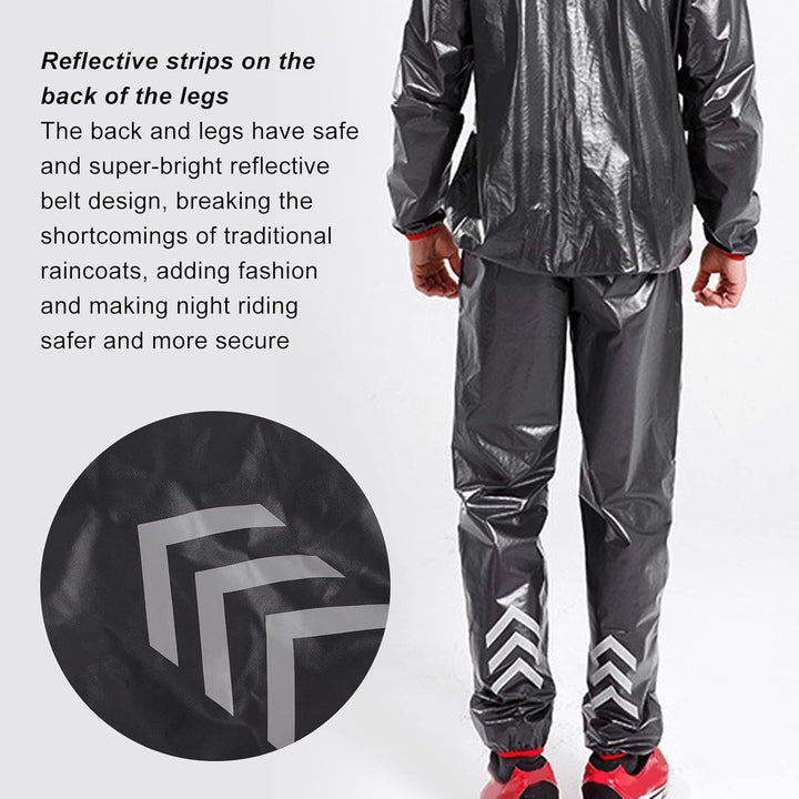Herren-Regenhose, wasserdichte Regenüberhose, Atmungsaktive Reflektierende Hose für Regnerisches Wet