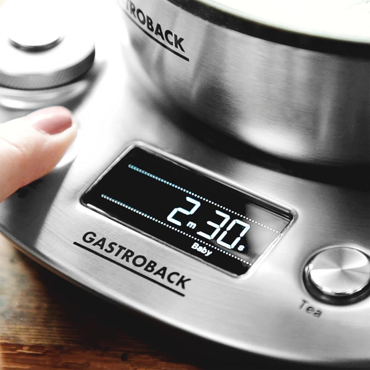 Gastroback 42438 Design Tea and More Advanced Automatischer Teekocher und Wasserkocher, Multifunktio