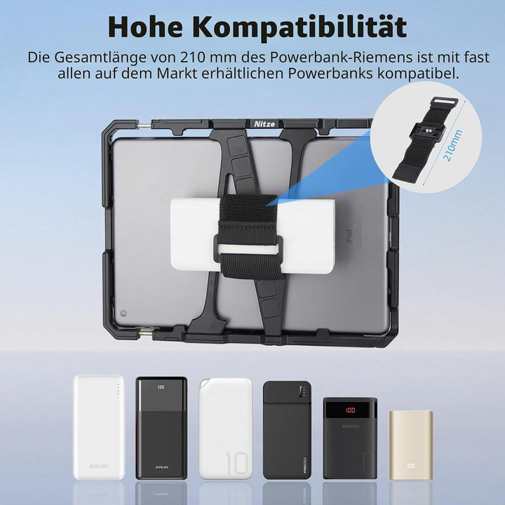 Nitze Powerbank-Gurt, Powerbank Halterung, Powerbank Halterung mit 1/4" Schrauben für Kamera und Mon