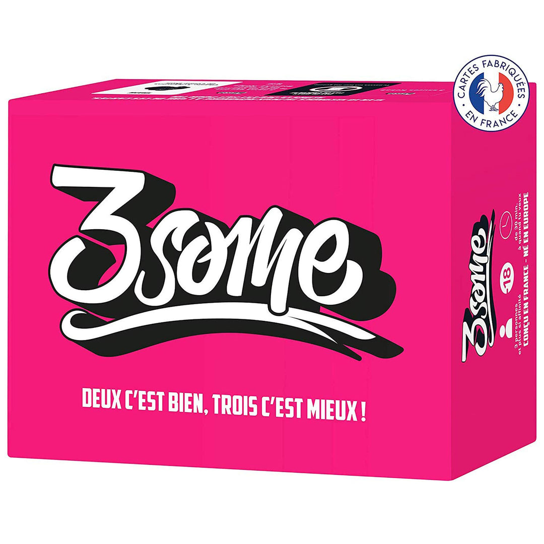 Original Cup „3some“ Gesellschaftsspiel für Erwachsene, französische Ausgabe Weiss, Weiss