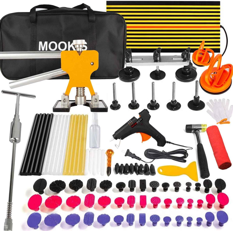 Mookis 92PCS Ausbeulwerkzeug Dellen Reparaturset Auto Dent Puller Kit, Beulen Reparaturset Auto mit