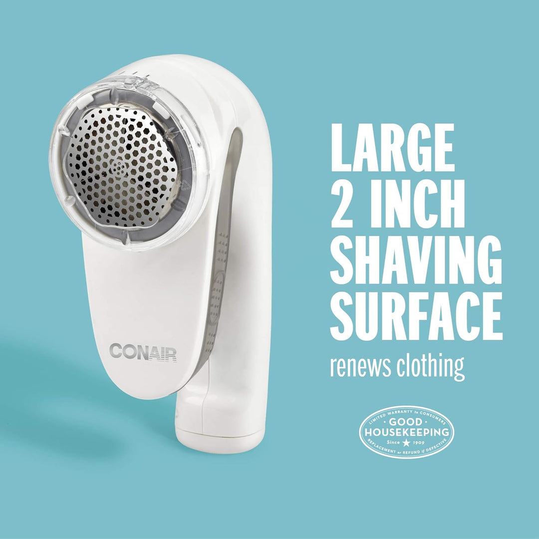 Conair Fusselentferner, Wiederaufladbarer Fusselrasierer für Kleidung und Stoffe, Ergonomischer Grif