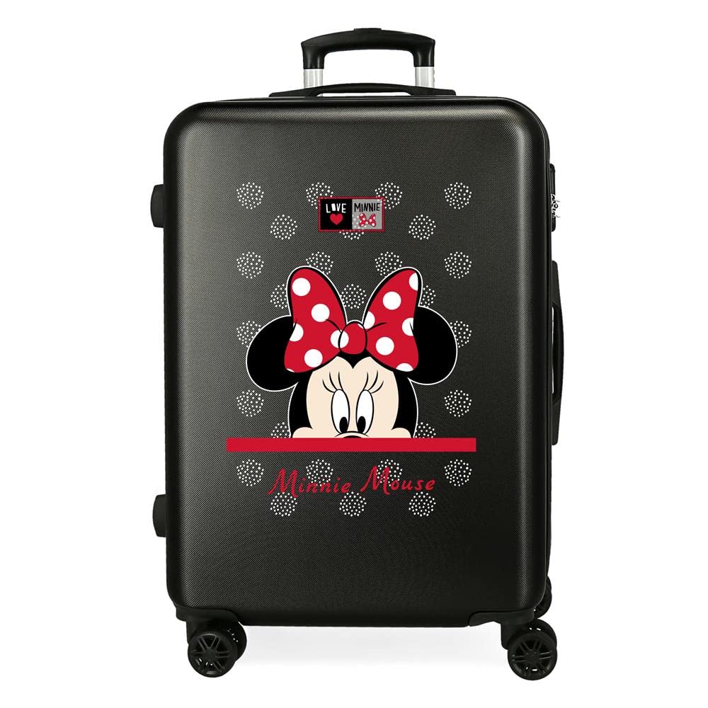 Disney My Pretty Bow Mittelgrosser Koffer, Schwarz, 48 x 68 x 26 cm, fester ABS-Kombinationsverschlu