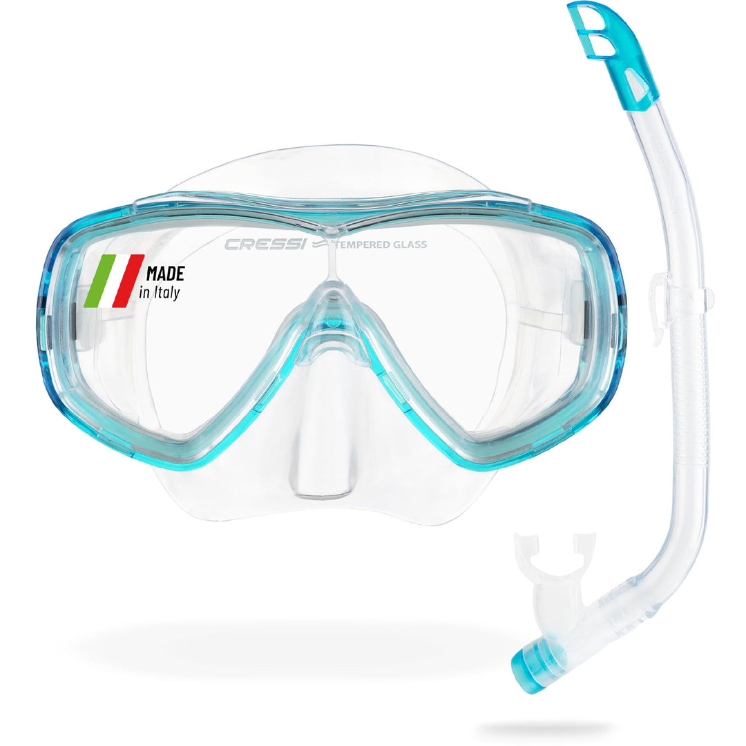 Cressi Junior Set Ondina - Taucherbrille Kinder 7-13 Jahre + Schnorchel Schwimmbad Anti-Beschlag Kra