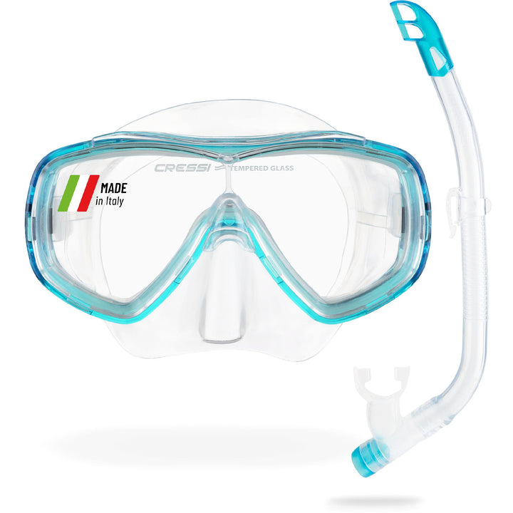 Cressi Junior Set Ondina - Taucherbrille Kinder 7-13 Jahre + Schnorchel Schwimmbad Anti-Beschlag Kra