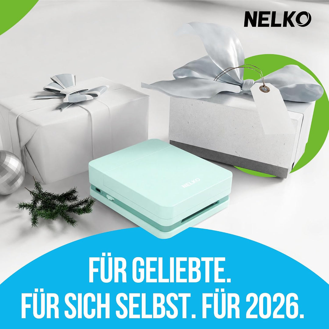 Nelko Fotodrucker PP01 Farbe Tragbarer Mini Fotodrucker, Grün