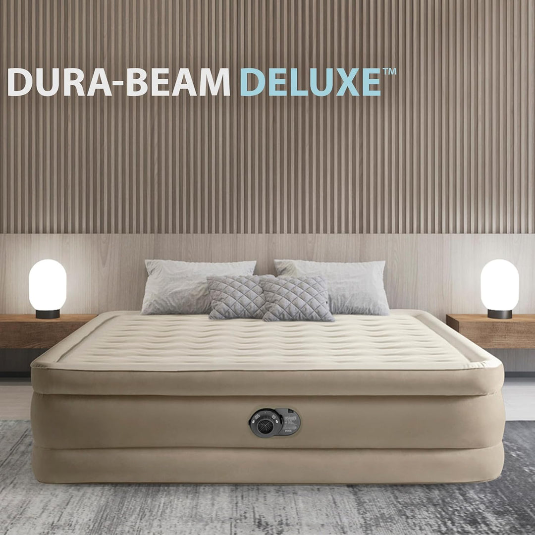 Intex 64428NP Luftbett Ultra Plush Bed Queen 230 V, Beige, 203 x 152 x 46 cm 203 x 152 x 46 cm
