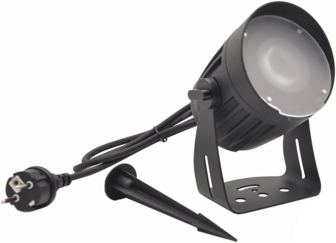 EUROLITE LED Outdoor Spot 18W WW mit Erdspiess | Wetterfester LED-Spot (IP65) mit 18-W-LED, inkl. IR