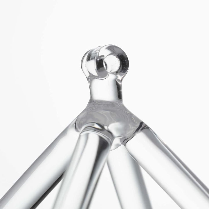 Hye-eun Clear Crystal Singing Pyramid,10-Zoll Transparent Kristall Klangpyramide aus klarem Quarz mi