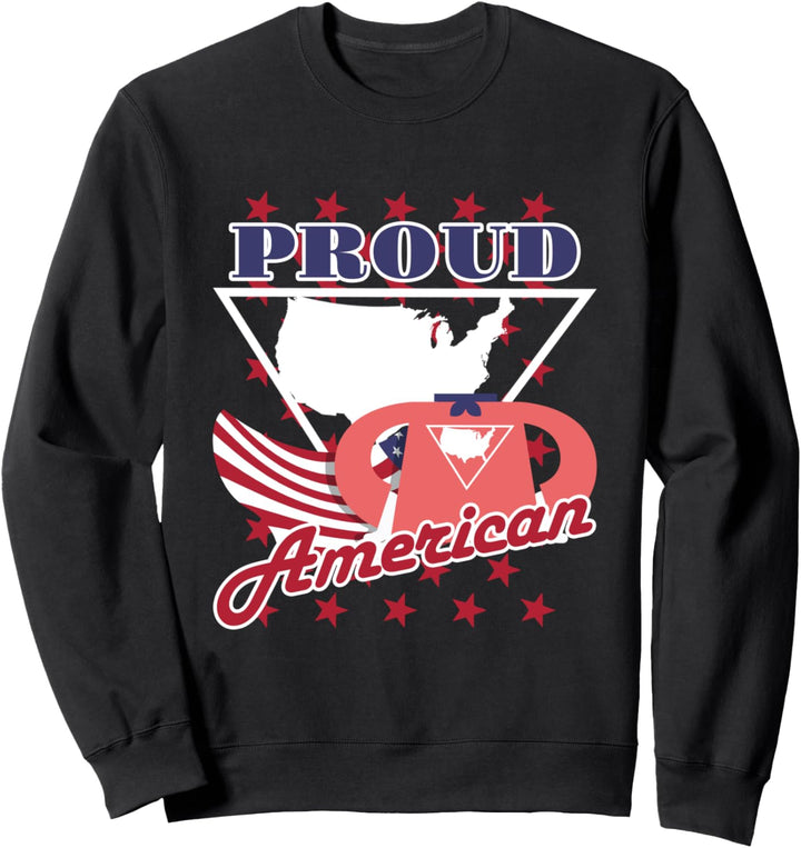 Stolze amerikanische Landkarte USA Patrioten Sweatshirt