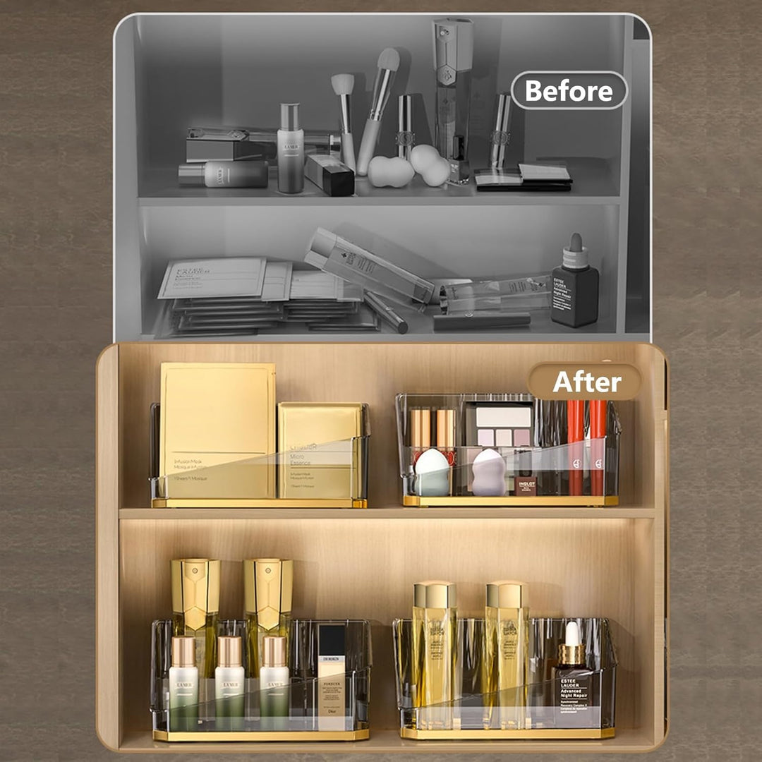 HARLIANGXY Spiegelschrank Organizer Innen, 2 Stücke Badezimmerschrank Aufbewahrung Box, Kunststoff M