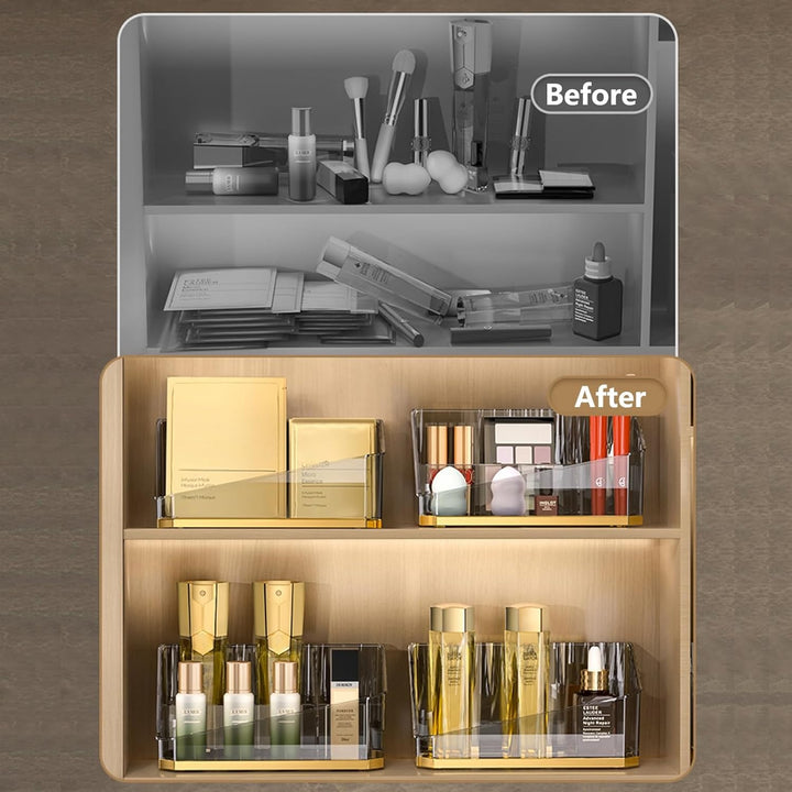 HARLIANGXY Spiegelschrank Organizer Innen, 2 Stücke Badezimmerschrank Aufbewahrung Box, Kunststoff M
