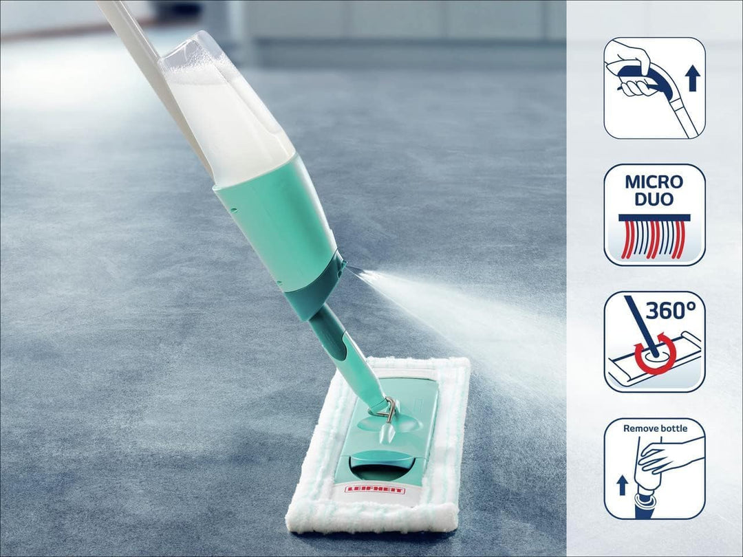 Leifheit Komfort Sprühwischer Easy Spray XL für schnelle Reinigung, Spray Mop mit Sprühdüse, Wischer
