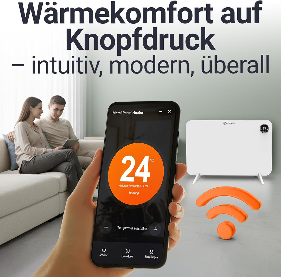 Infrarot Wandheizung 450W - Sofort Wohlfühlwärme - Senkt Heizkosten enorm - Luxusausstattung mit The