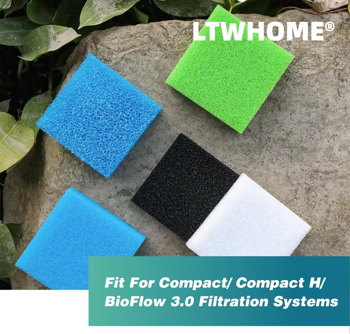 LTWHOME Feinfilter, Kohlefilter, Grobfilter, Medium und Polyfilter Serie Passend für Juwel Compact/B