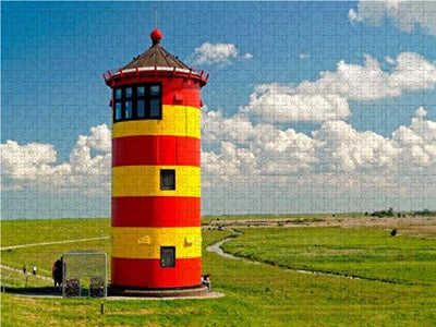 CALVENDO Puzzle Ostfriesland Leuchtturm Pilsum 1000 Teile Lege-Grösse 64 x 48 cm Foto-Puzzle Bild vo