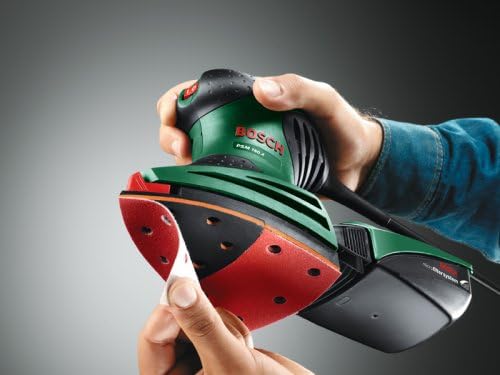 Bosch Multischleifer PSM 160 A, 3 Schleifblätter, Karton (160 W, Schwingzahl 24.000 min-1, Schwingkr