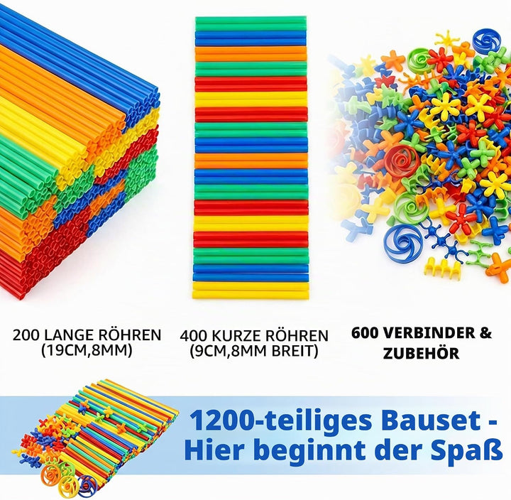 WYSWYG Konstruktionsspielzeug Bausteine 1200 Stück- Kreative Verbindungsbausteine Spielzeug für Jung