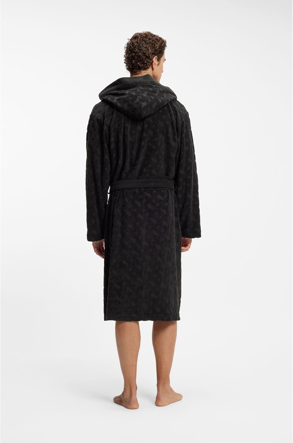 BOSS Herren Fashion Robe Dressing_Gown L Black1, L Black1