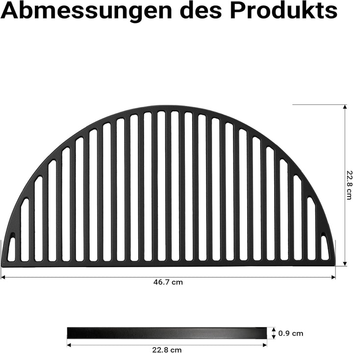 Wiltec Gusseisen Grillrost 46,7 x 22,8 x 0,9 cm, Gussrost für Grill mit guter Hitzespeicherung, Gril