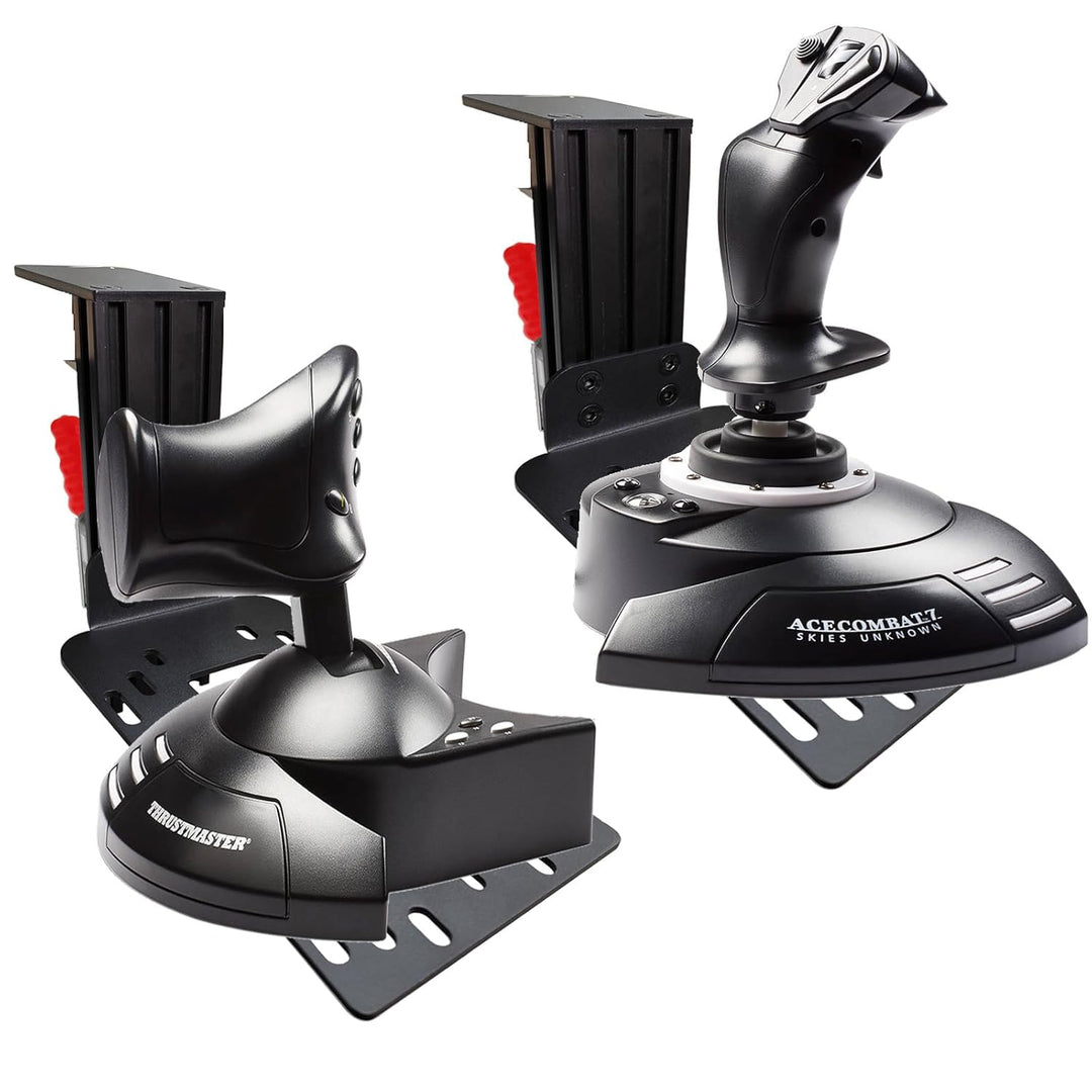 WELLMETE 2 Set Hotas Flight Sim Desk Mount for PC Game Flight Joystick Compatible with Turtle Beach