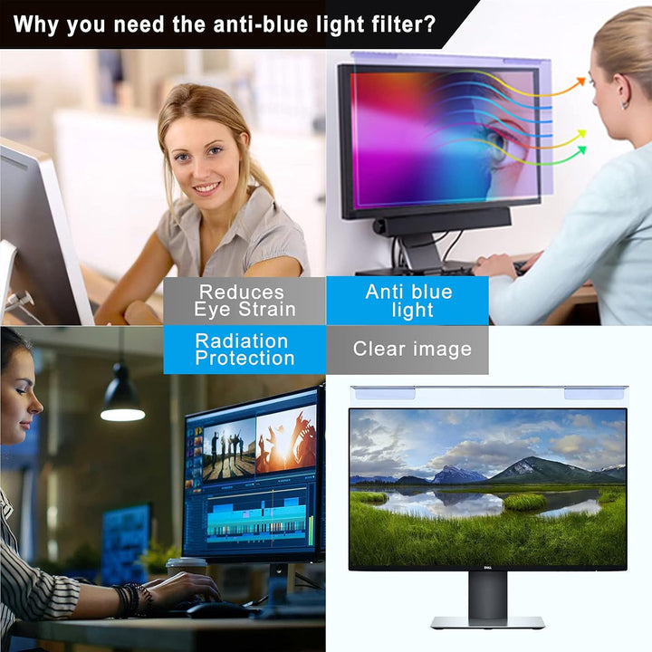 Anti-Blaulicht-Bildschirmfilter für 66 - 68.6 cm (26 - 27 Zoll), Universal-Breitbild-Desktop-PC, Ant