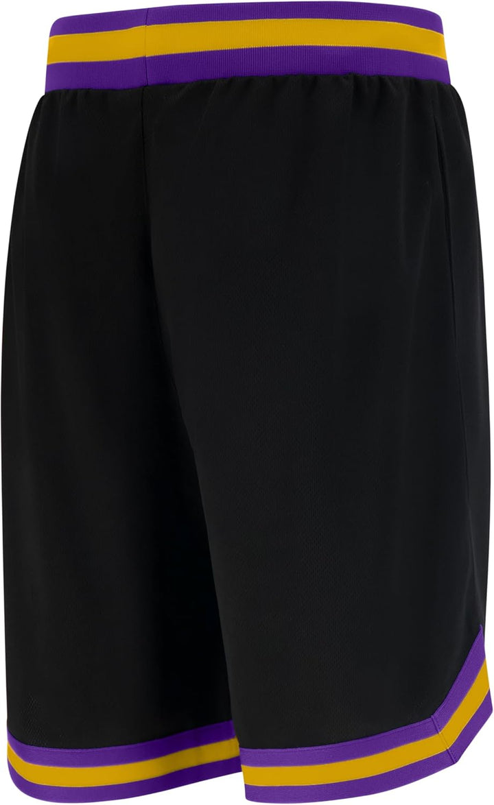 Ultra Game Herren Gsm3547f NBA Woven Team Logo Poly Mesh Basketball Shorts Los Angeles Lakers M, Los