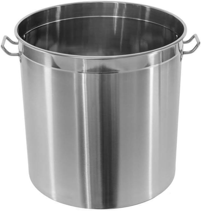 Kochtopf XXL aus Edelstahl in 5 Grössen 20l, 30l, 45l, 70l, 95l auswählbar (45x45cm = 70L), 45x45cm