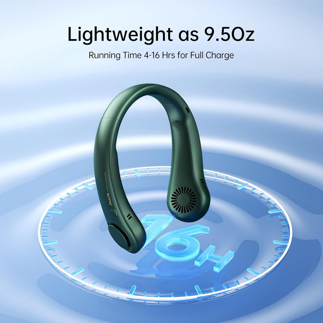 JISULIFE Tragbarer Hals-Ventilator, Hands Free Bladeless Fan, 4000 mAh Batteriebetriebener Persönlic