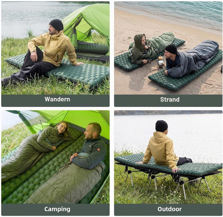 BISINNA 9 R-Wert isolierte Camping-Schlafmatte 20D 380T TPU-Nylon