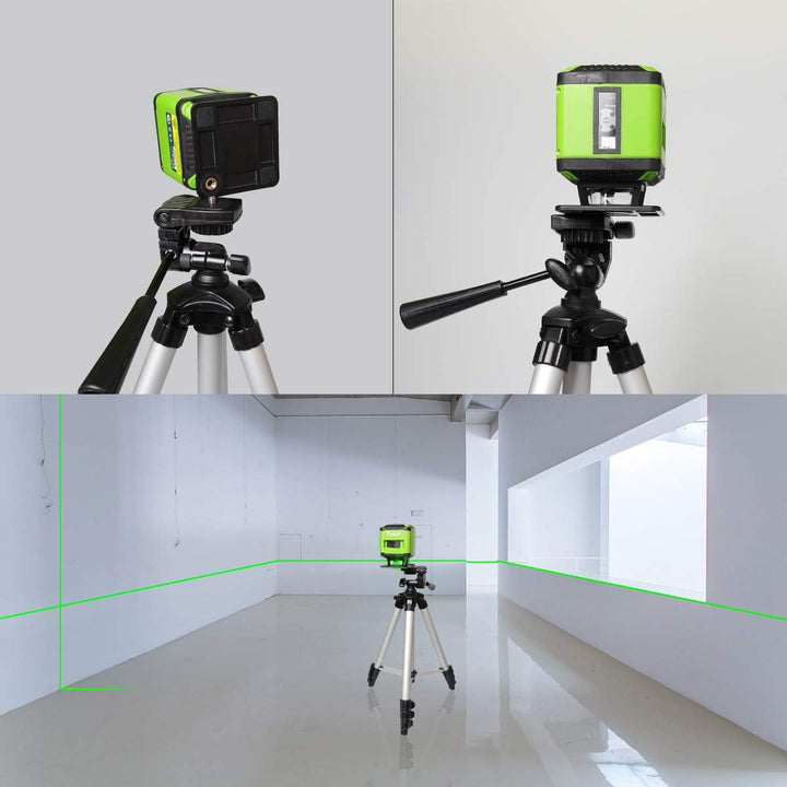 Huepar FL360G Fliesen Laser Grün, Kreuzlinienlaser für die Verlegung von Fliesen, Umschaltbar Selbst