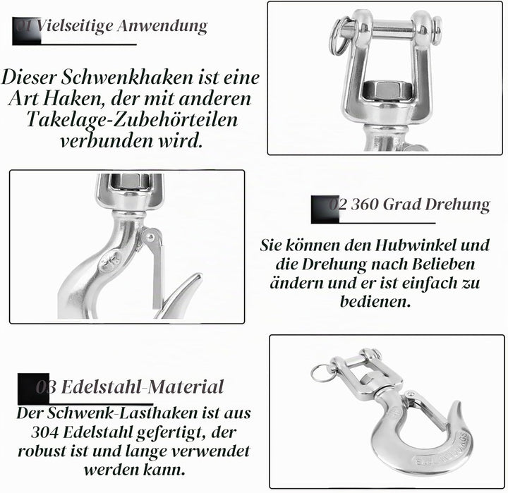 Sicherheits-Haken 304 Edelstahl-Schwenker-anhebender , Maler- und Bauwerkzeuge Sonstige Bauwerkzeuge