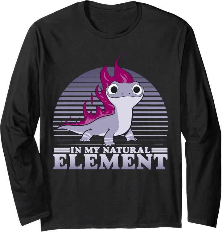 Disney Frozen 2 Bruni In My Natural Element Retro Lines Langarmshirt