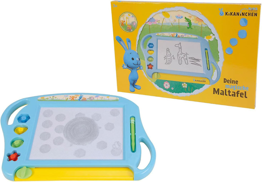 Simba 109462219 - KiKANiNCHEN Maltafel, 4 Stempel, Magnetstift, 45cm, ab 3 Jahre