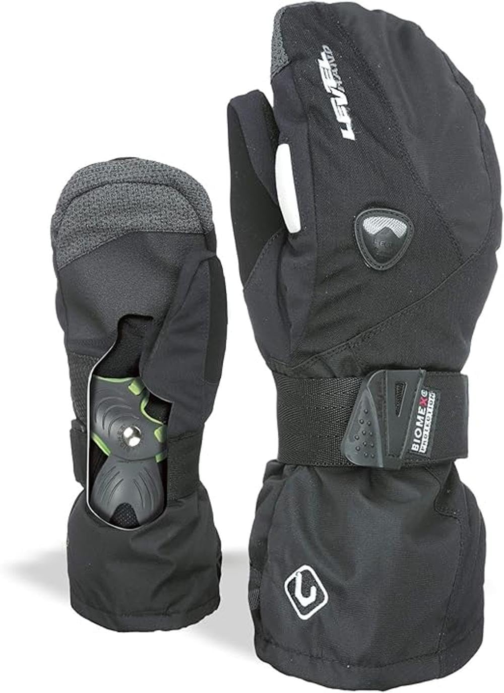 Level Fly - Snowboard Handschuhe, Thermohandschuhe Winter Herren mit Verstellbarem Riemen und Stulpe