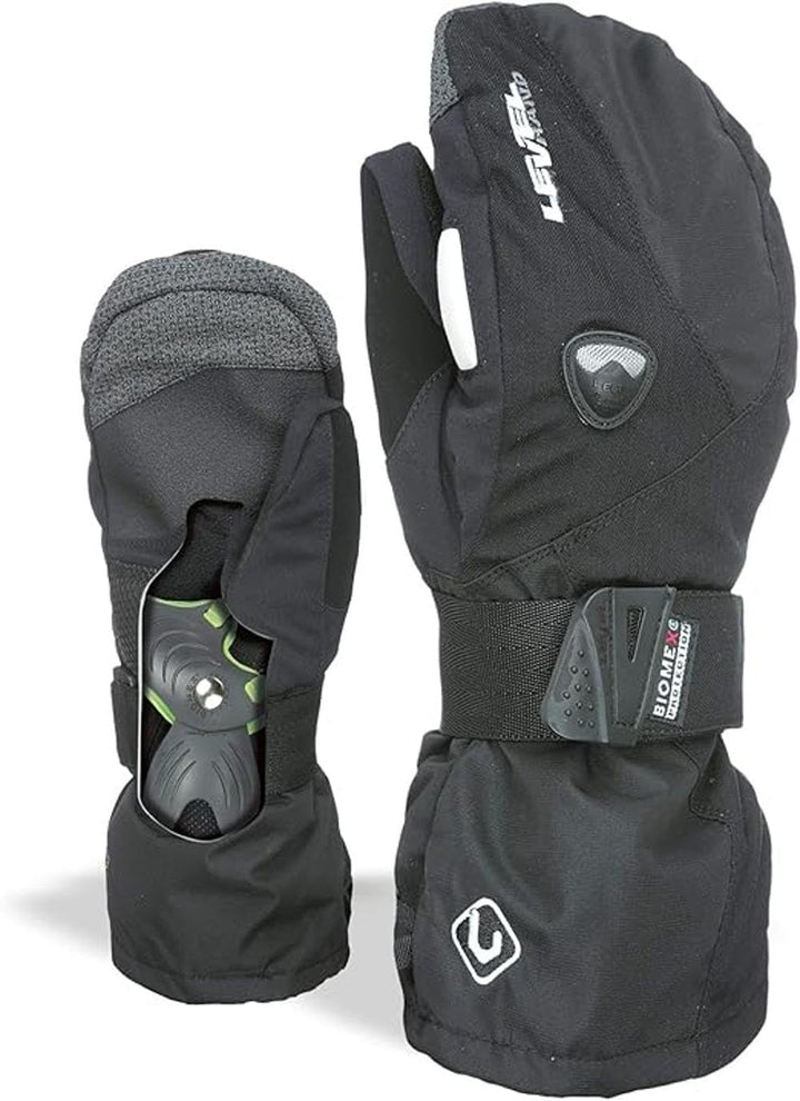 Level Fly - Snowboard Handschuhe, Thermohandschuhe Winter Herren mit Verstellbarem Riemen und Stulpe